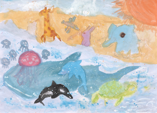 きれいでみんながわらってる