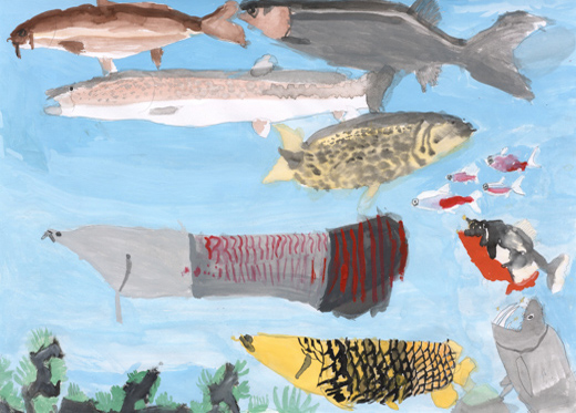 元気に泳ぐさかなたち