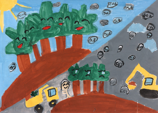 木や自然をこわさないで