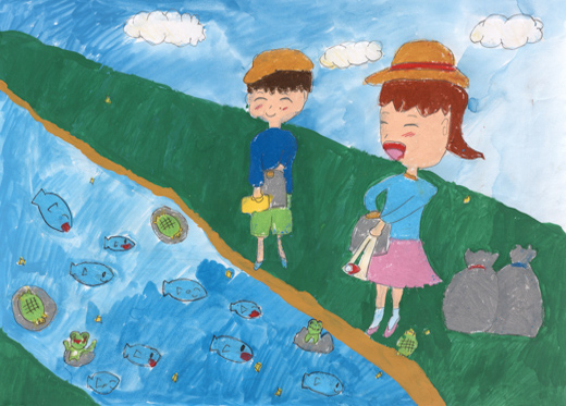 魚とみんなのきれいな川