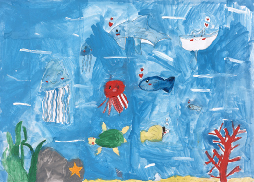 元気よくおよぐ魚たち