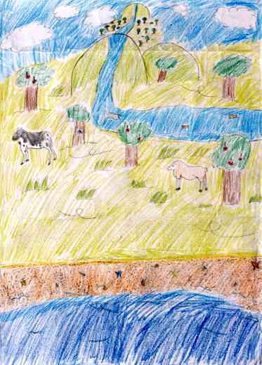 ゆうがな草原に生きる動物