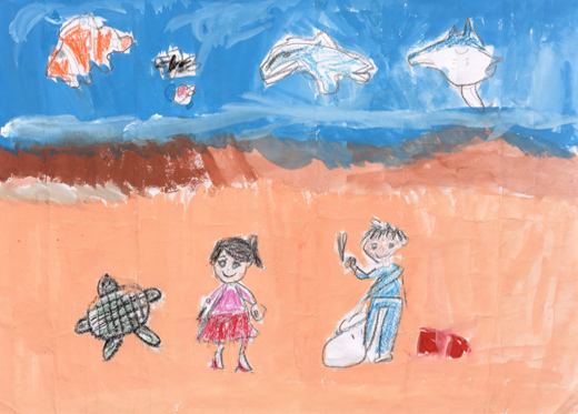 ビーチでたのしいごみひろい