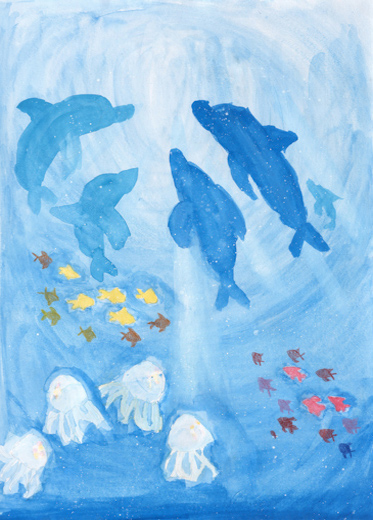 元気に泳ぐ魚たち