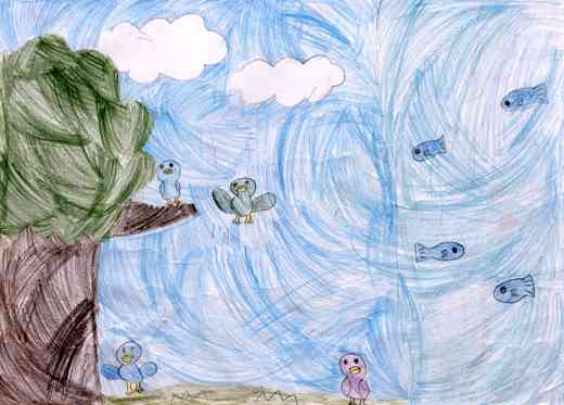 鳥と川のしぜん