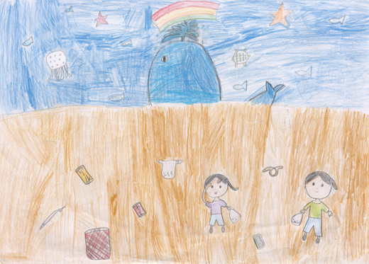 海でごみを拾ってきれいにしたいよ