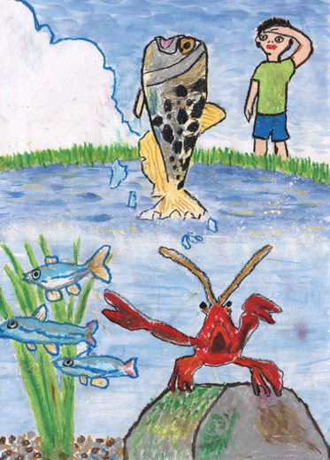 ヤマメがとんだ