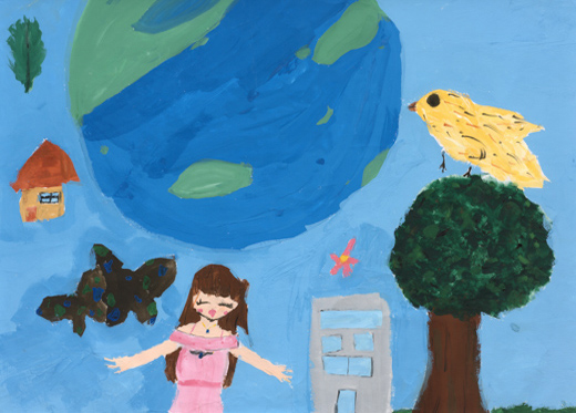 自然と仲よく地球を大切に