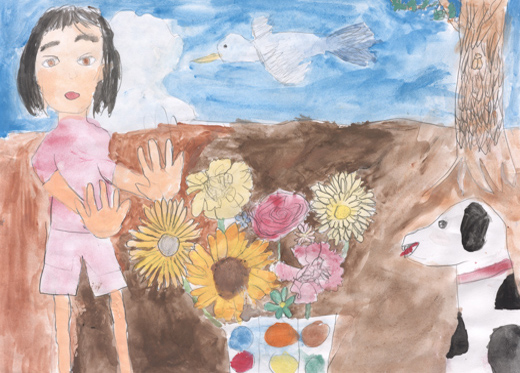 空気、お花、わたし