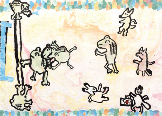 かえるたちの競走