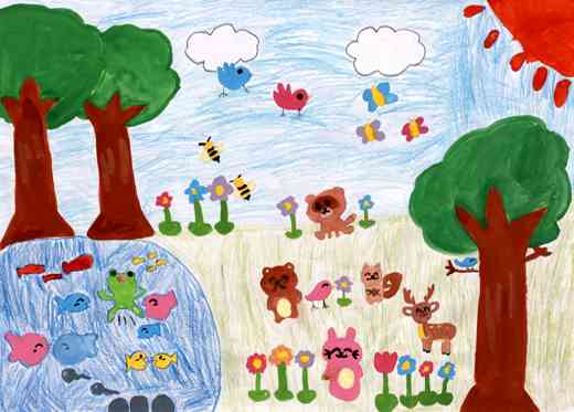 元気にくらす生き物