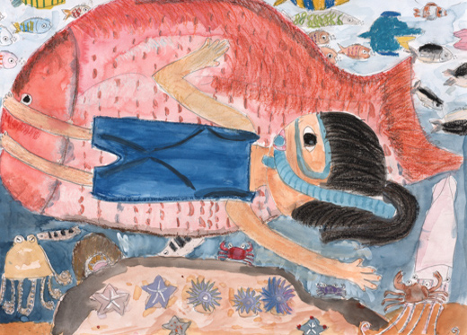 お魚いっぱいの海