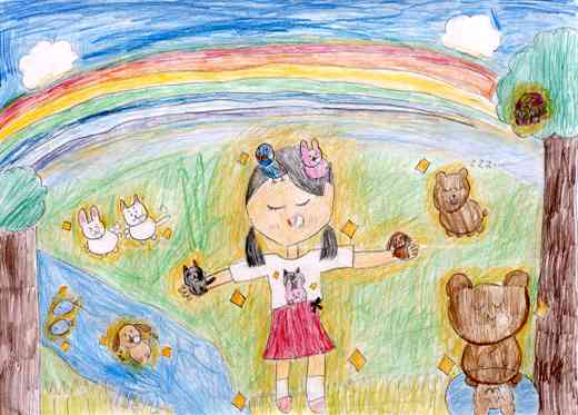 今日もしあわせ森の中