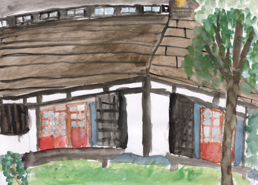 古民家のある風景