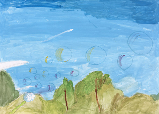 青空としゃぼん玉