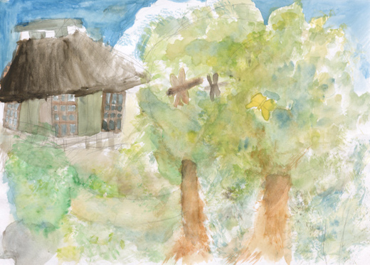 すがすがしい森の中