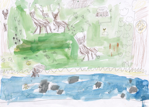 シカと仲良く暮らせる森