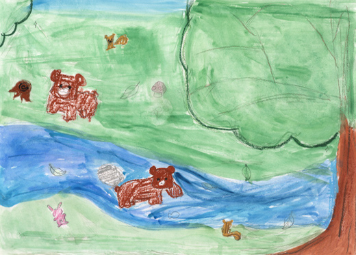 緑の森の動物たち