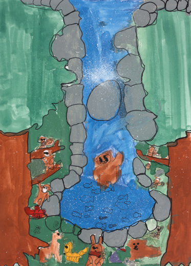 たきであそぶ友達