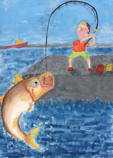 やったー!つれた!