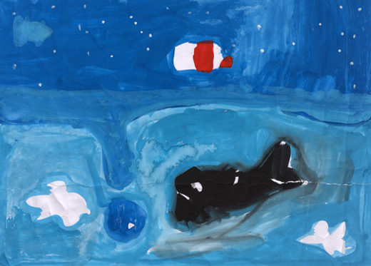 シャチのとびこみ