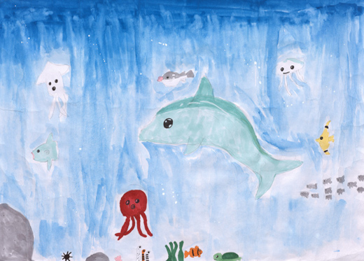 海をきれいにしよう。