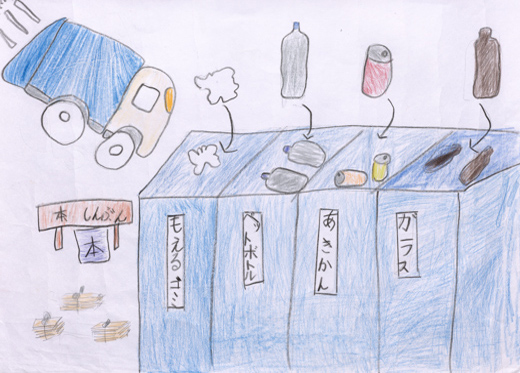 ゴミの分べつをしよう。