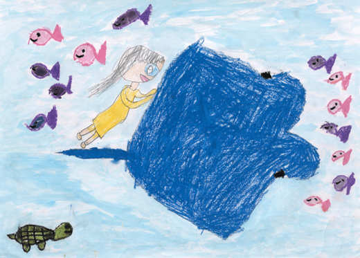 マンタレイの背中はつるつる