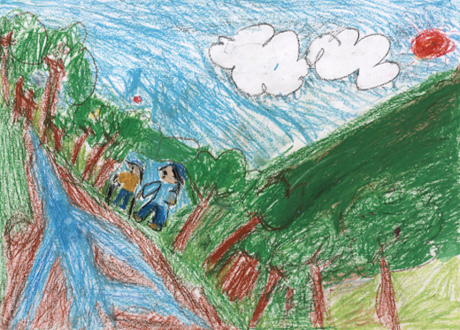 ママと山にキラキラさがし