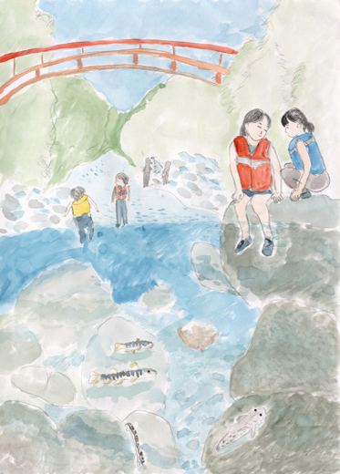 あそんだ川の下には