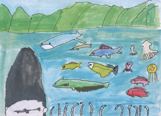 元気にくらす魚たち