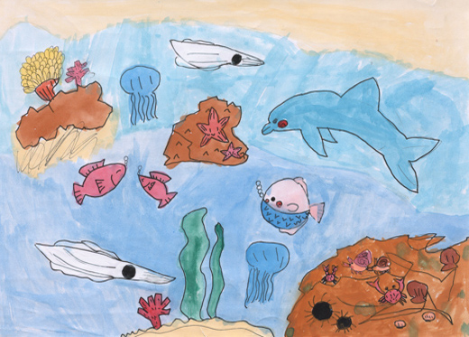 きれいな海でうれしいな♪