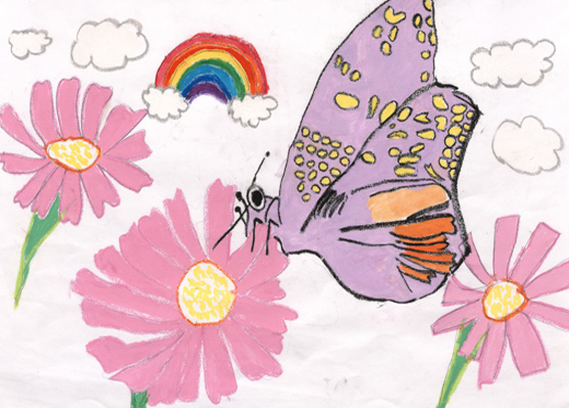 花のみつをすうチョウ