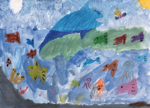 うみをたいせつにしよう。