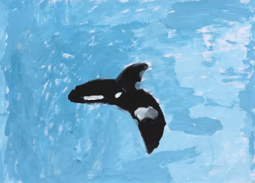 ジャンプするシャチ