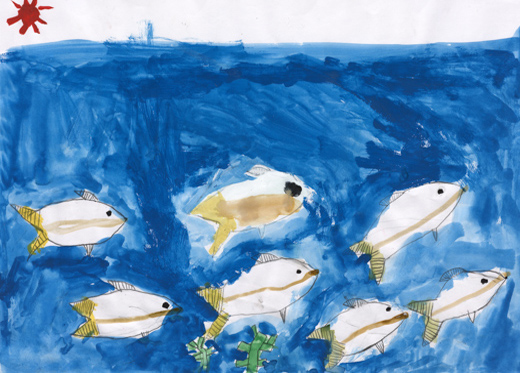 魚がおよぐきれいな海