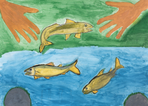 あゆの手づかみ