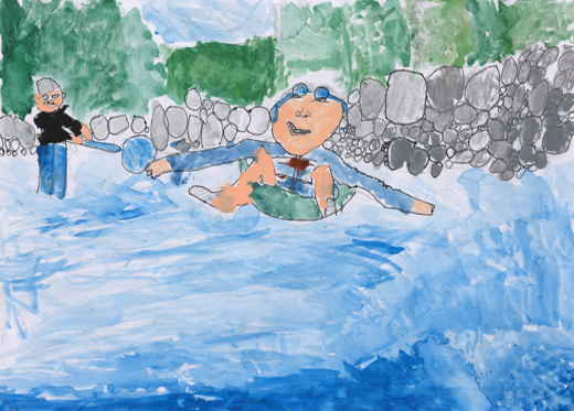 きもちいいな、水の中