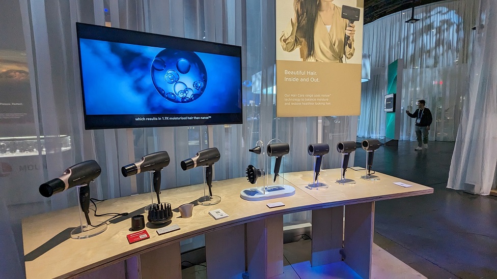 Panasonic’s hair dryer exhibition booth