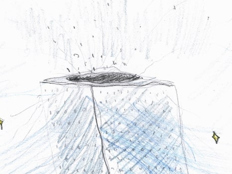 機械とホコリ、ウイルス、花粉のイラスト