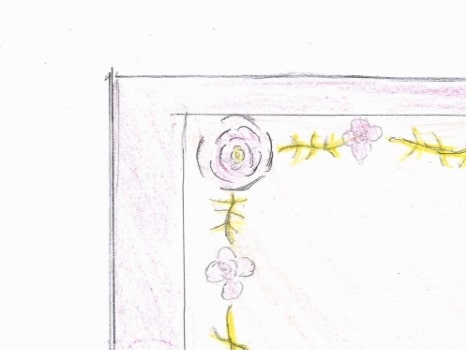 花模様のカーペットのイラスト