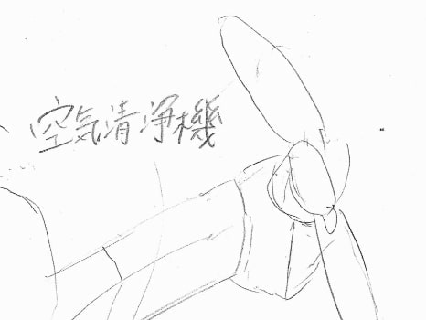 ４つのプロペラがついた機械のイラスト