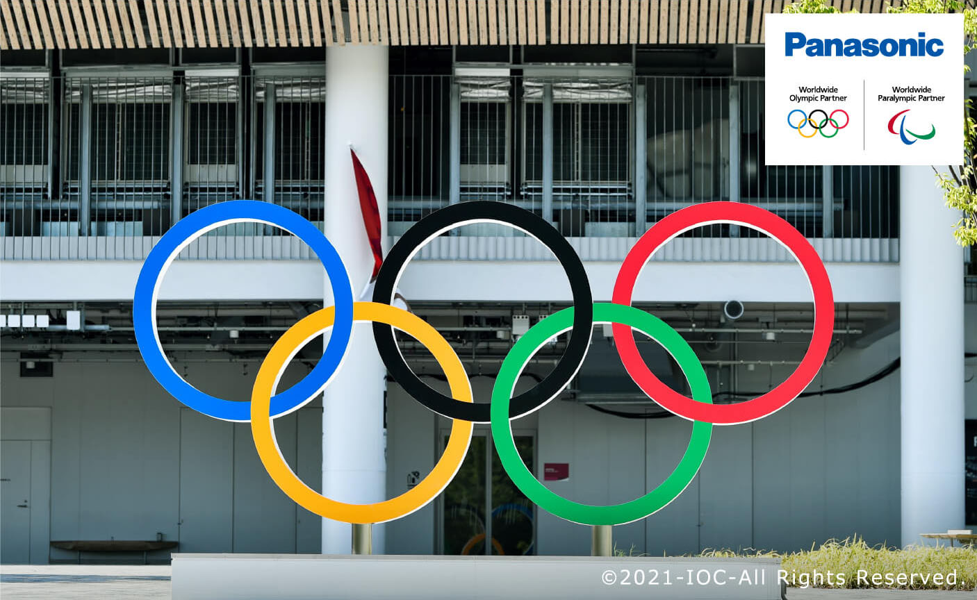 オリンピックのシンボルマークの写真