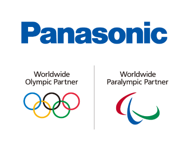 Panasonicのロゴと東京2020 オリンピック・パラリンピック競技大会のロゴ