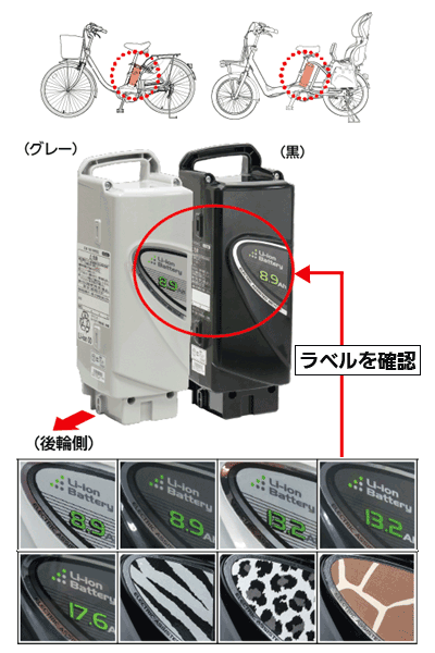 Panasonic 電動アシスト自転車用バッテリー自転車 - パーツ