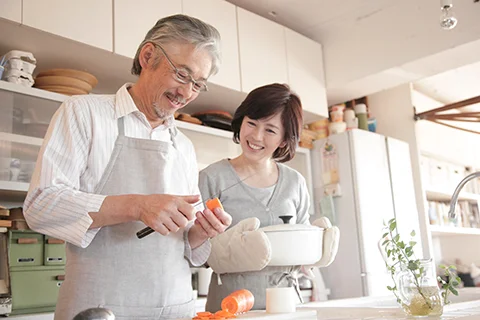 シニア夫婦がゆっくりとした時間を過ごすことができる