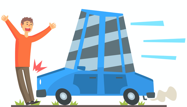 乗り物(自動車、電車、航空機、船舶など)との接触、衝突等の交通事故によるケガ