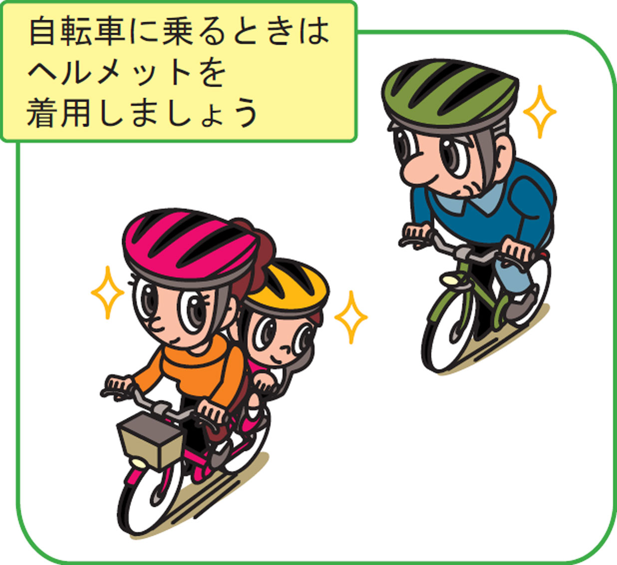 ヘルメットの着用る