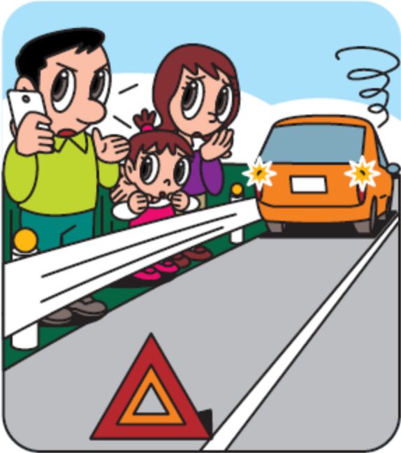 高速道路では駐停車をしない