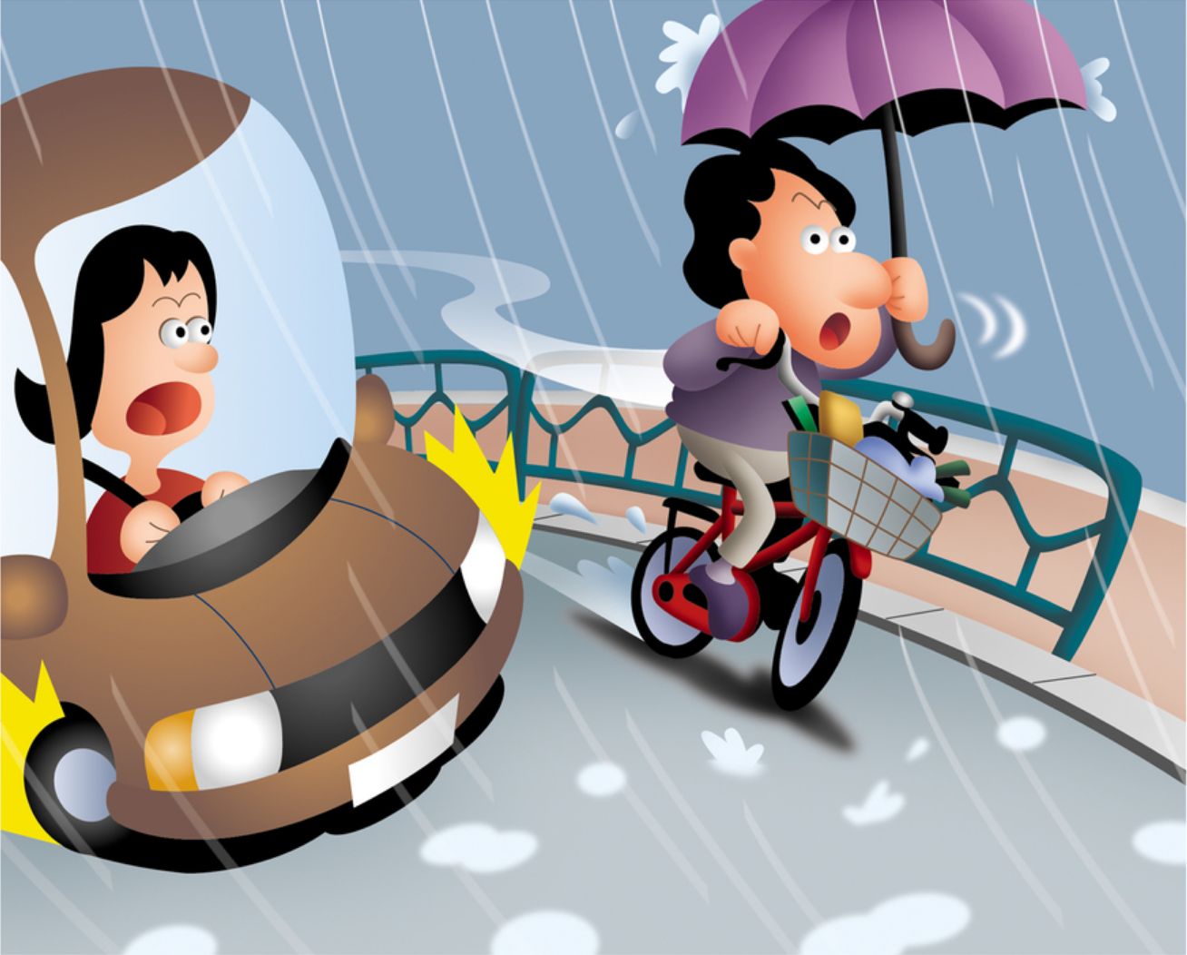 5. 傘を差して運転をするのは違反！専用器具を使うのは…？